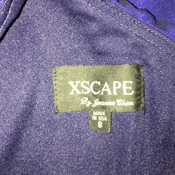 Xscape Midnight blue One shoulder cocktail dress - Picture 5 of 6